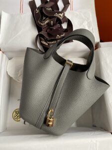 picotin-18cm-hand-stitched-handbag-Grey