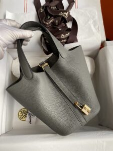 picotin-18cm-hand-stitched-handbag-Grey